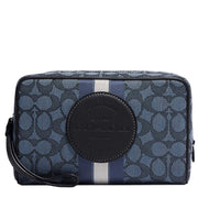 Buy Coach Dempsey Boxy Cosmetic Case Bag 20 In Signature Jacquard With Stripe And Coach Patch In Denim/Midnight Navy Multi C9119 Online in Singapore | PinkOrchard.com