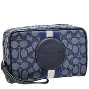 Buy Coach Dempsey Boxy Cosmetic Case Bag 20 In Signature Jacquard With Stripe And Coach Patch In Denim/Midnight Navy Multi C9119 Online in Singapore | PinkOrchard.com