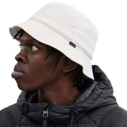 Model Wearing Coach Denim Bucket Hat - Chalk CAA63