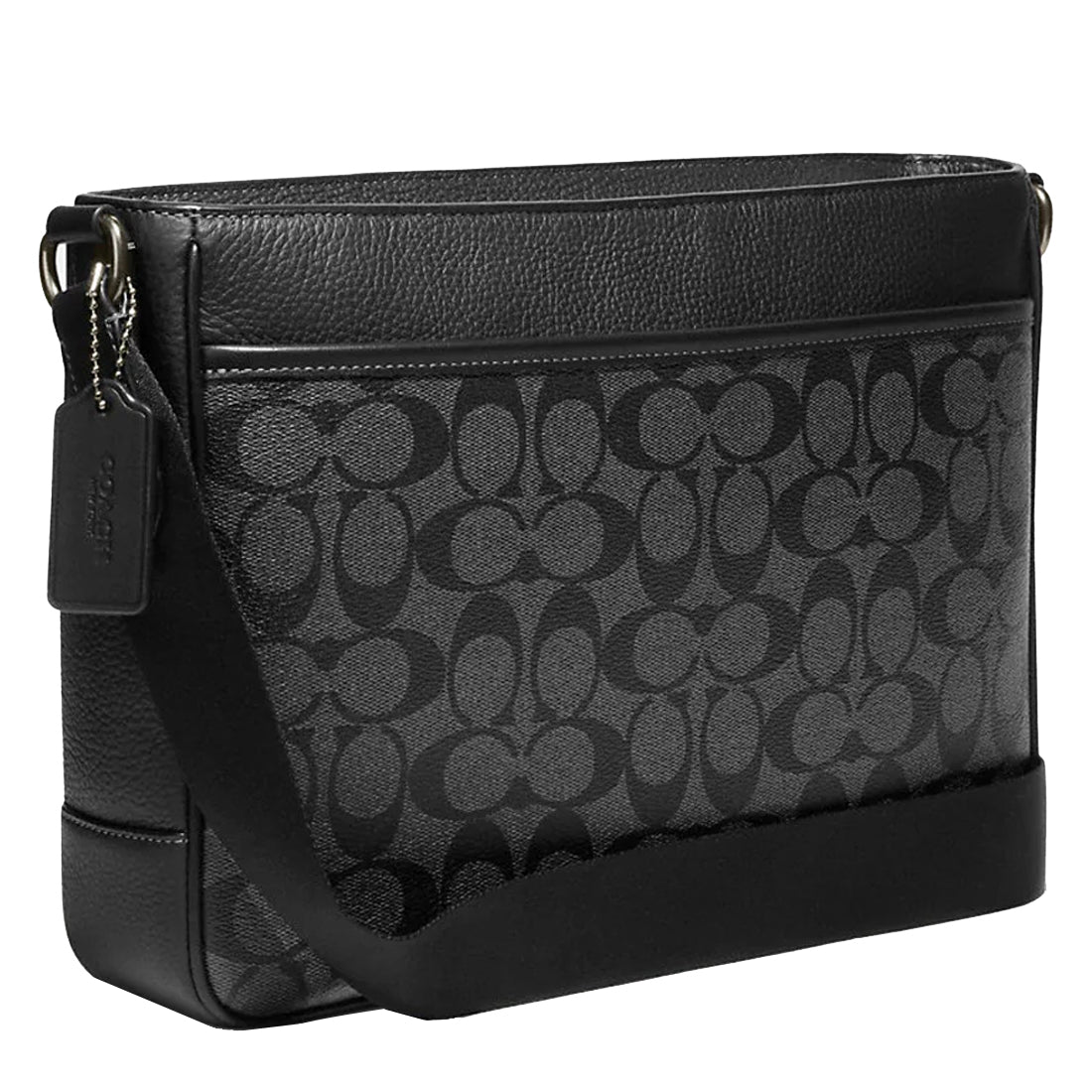 Buy Coach District Crossbody Bag In Signature Canvas in Charcoal/ Black