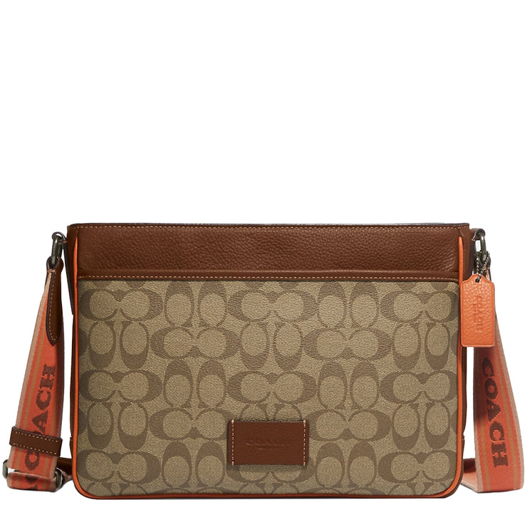 Buy Coach District Crossbody Bag In Colorblock Signature Canvas in Khaki/Saddle Multi CH076 Online in Singapore | PinkOrchard.com