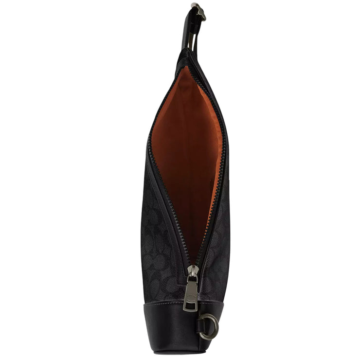 Coach Dominic Sling Pack Bag In Signature Canvas - Charcoal/ Black CY8 ...