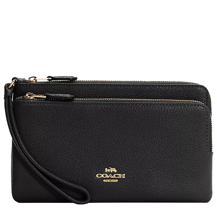 Buy Coach Double Zip Wallet in Black C5610 Online in Singapore | PinkOrchard.com