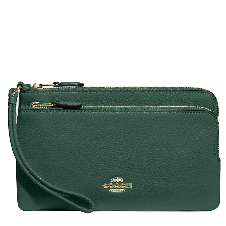 Buy Coach Double Zip Wallet in Dark Pine C5610 Online in Singapore | PinkOrchard.com