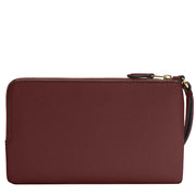 Coach Double Zip Wallet in Colourblock in Watermelon/Wine C7368