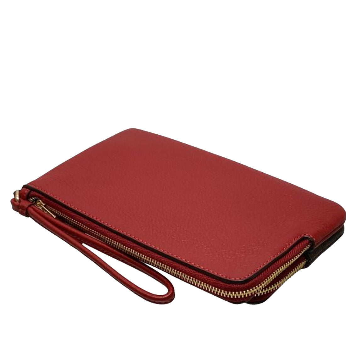 Buy Coach Double Zip Wallet In Signature Canvas in Brown/ 1941 Red