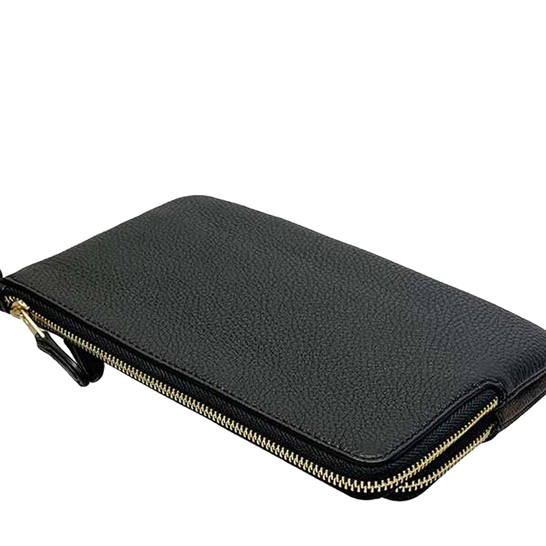 coach② Buy Coach Double Zip Wallet In Signature Canvas in Brown/ Black