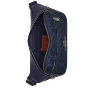 Interior View of Coach Elias Belt Bag In Signature Canvas - Denim/ Midnight Navy CZ400