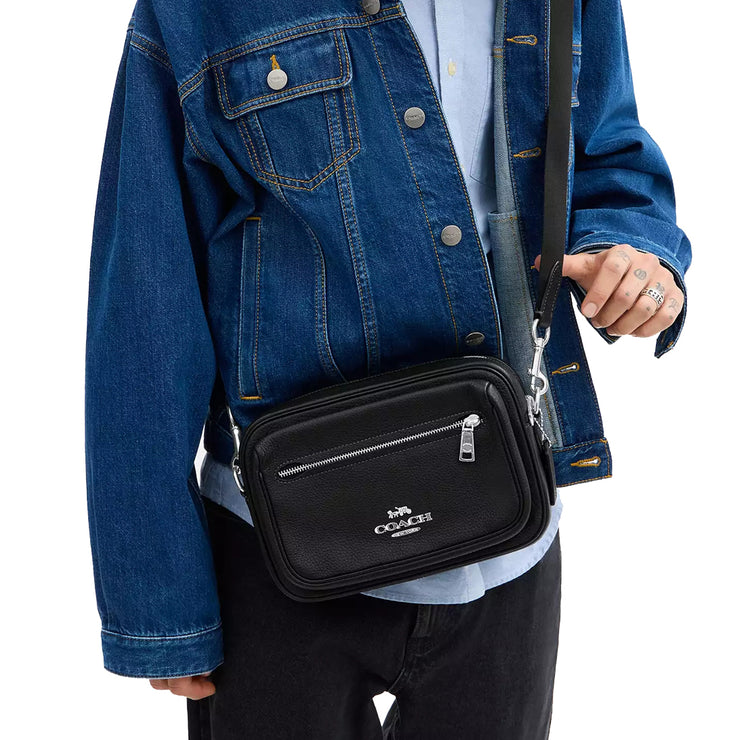 Model Carrying Coach Elias Crossbody Bag - Black CJ509