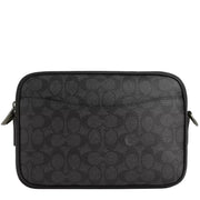 Back View of Coach Elias Crossbody Bag In Signature Canvas - Charcoal/ Black CZ401