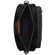 Interior View of Coach Elias Crossbody Bag In Signature Canvas - Charcoal/ Black CZ401