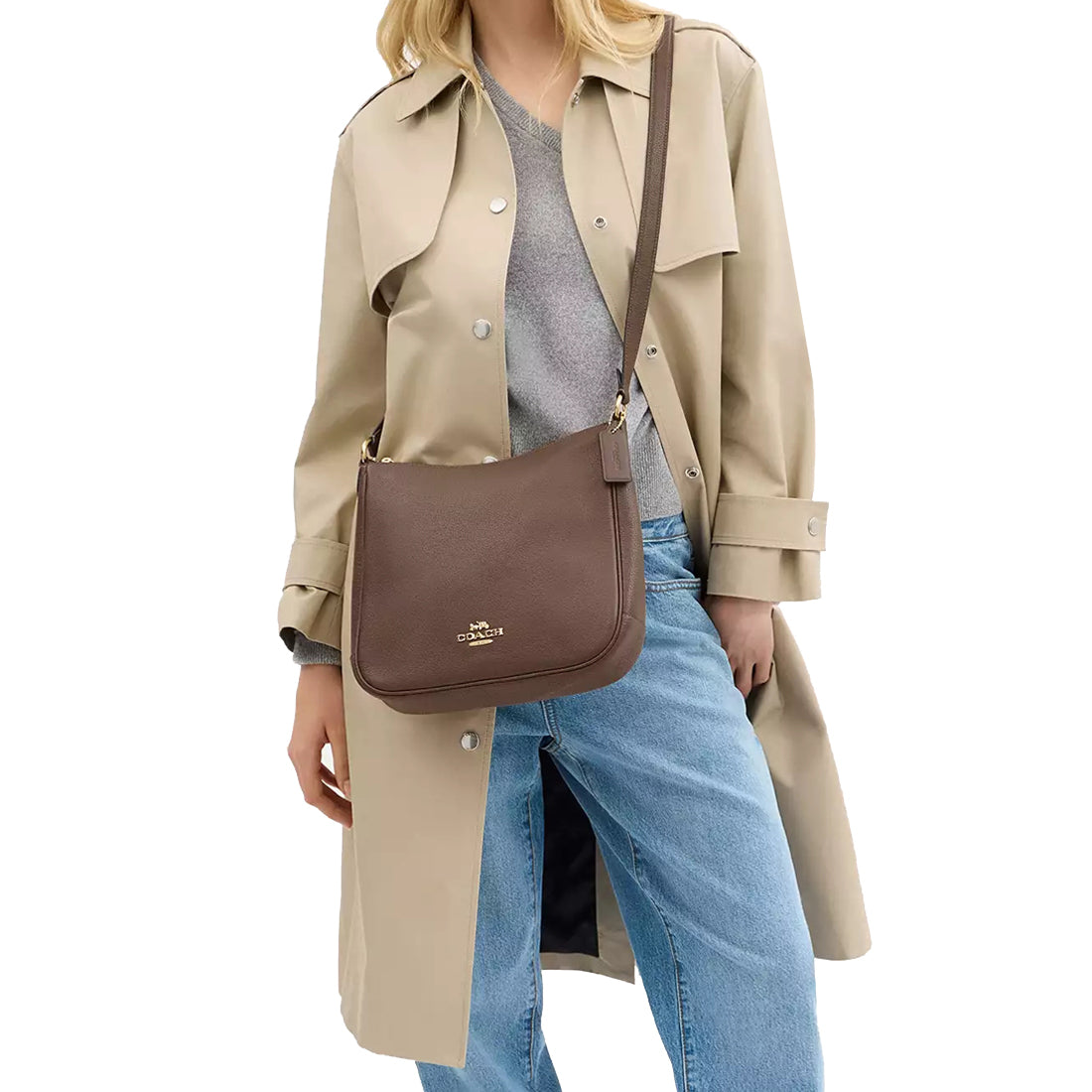 Buy Coach Ellie File Bag in Dark Stone CU960 Online in Singapore ...