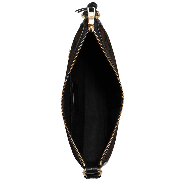 Coach Ellie File Bag In Signature Canvas in Brown/ Black C1649