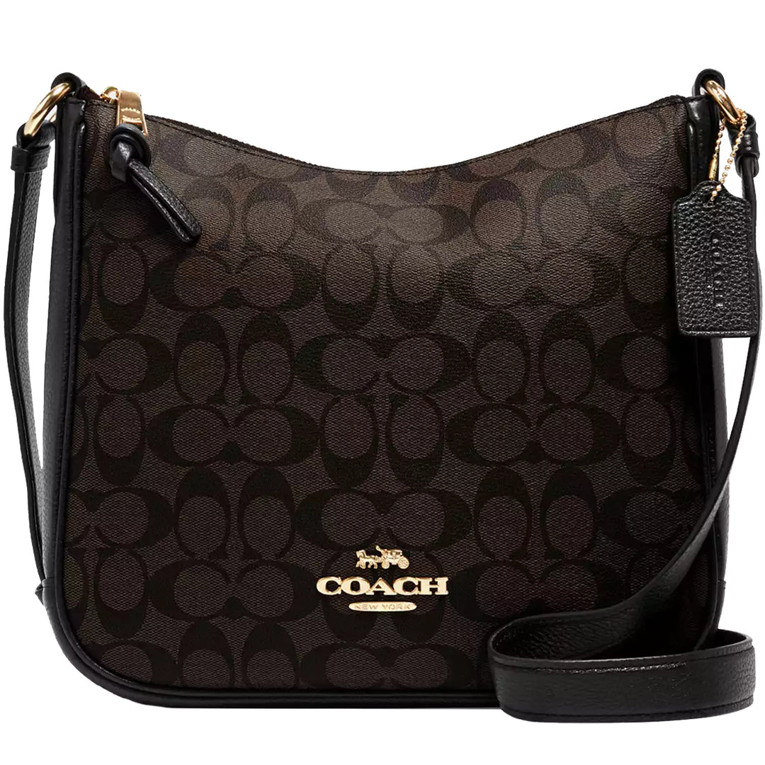 Buy Coach Ellie File Bag In Signature Canvas in Brown Black CU959