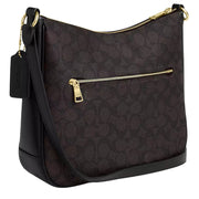 Back View of Coach Ellie File Bag In Signature Canvas - Walnut/Black CZ177