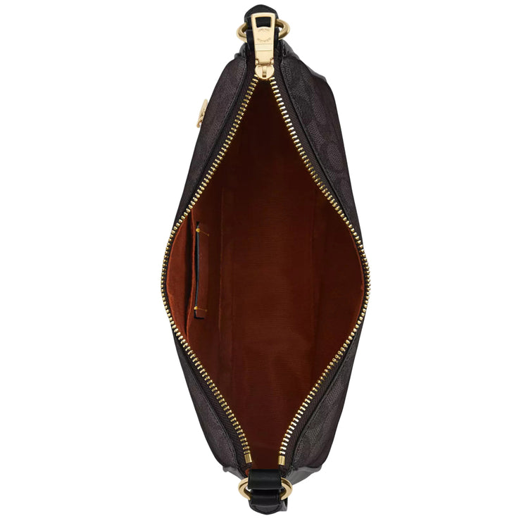 Interior View of Coach Ellie File Bag In Signature Canvas - Walnut/Black CZ177