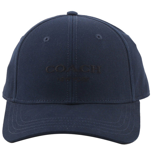 Front View of Coach Embroidered Baseball Hat Chalk CAA64