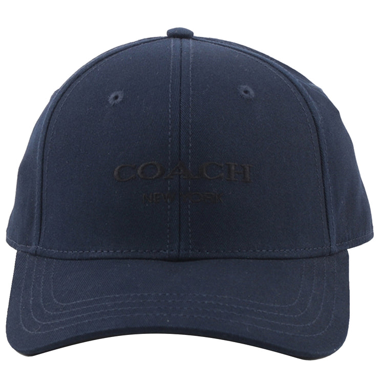 Front View of Coach Embroidered Baseball Hat Chalk CAA64