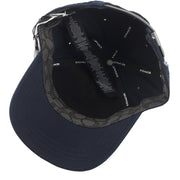 Inside View of Coach Embroidered Baseball Hat Navy CAA64