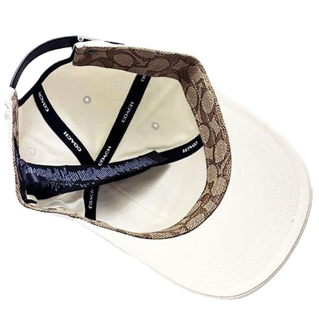 NWT COACH Embroidered Baseball Hat In The Color Chalk. This Is A Size M/L. NWT COACH Embroidered Women main image 2