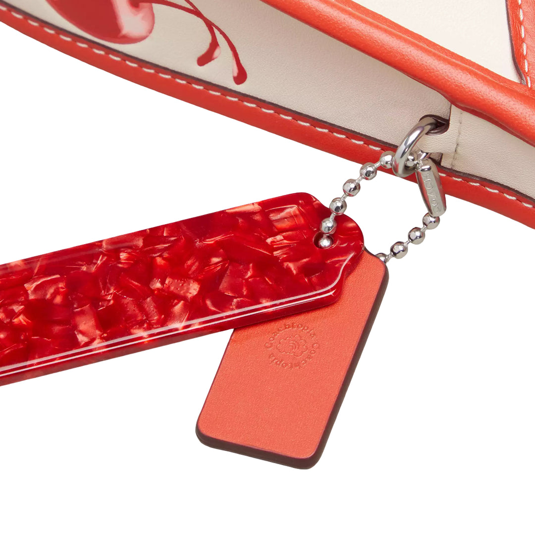 Coach Ergo Bag In Coachtopia Leather With Cherry Print - Cloud
