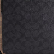 Closeup of Coach Ethan Pack Bag In Blocked Signature Canvas Bag - Tan/ Charcoal/ Black CZ394