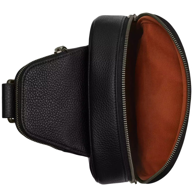 Interior View of Coach Ethan Pack Bag In Blocked Signature Canvas Bag - Tan/ Charcoal/ Black CZ394