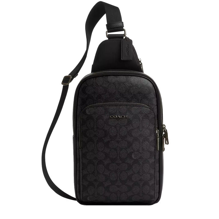 Buy Coach Ethan Pack In Signature Canvas in Charcoal/ Black CZ393 Online in Singapore | PinkOrchard.com