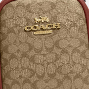 Buy Coach Eva Phone Crossbody Bag In Colorblock Signature Canvas in Khaki/ Terracotta CF368 Online in Singapore | PinkOrchard.com