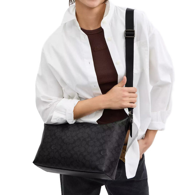 Buy Coach Finn Crossbody Bag In Signature Canvas in Charcoal/ Black CAJ91 Online in Singapore | PinkOrchard.com