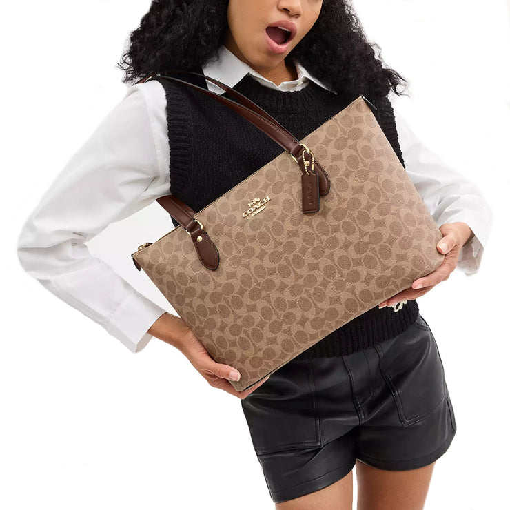 Buy Coach Gallery Tote Bag In Signature Canvas in Tan/ Brown CW381 Online in Singapore | PinkOrchard.com