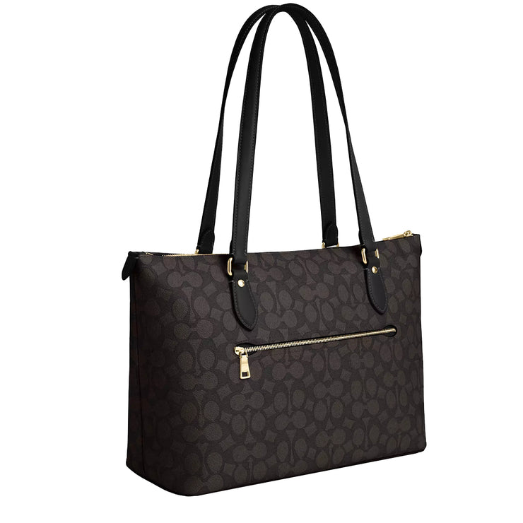 Buy Coach Gallery Tote Bag In Signature Canvas in Walnut/ Black CW381 Online in Singapore | PinkOrchard.com