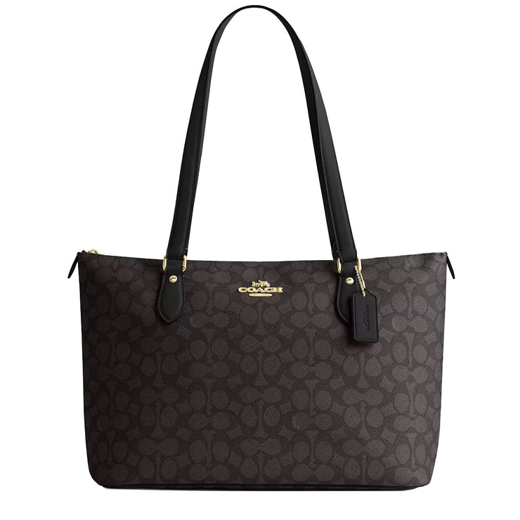 Buy Coach Gallery Tote Bag In Signature Canvas in Walnut/ Black CW381 Online in Singapore | PinkOrchard.com