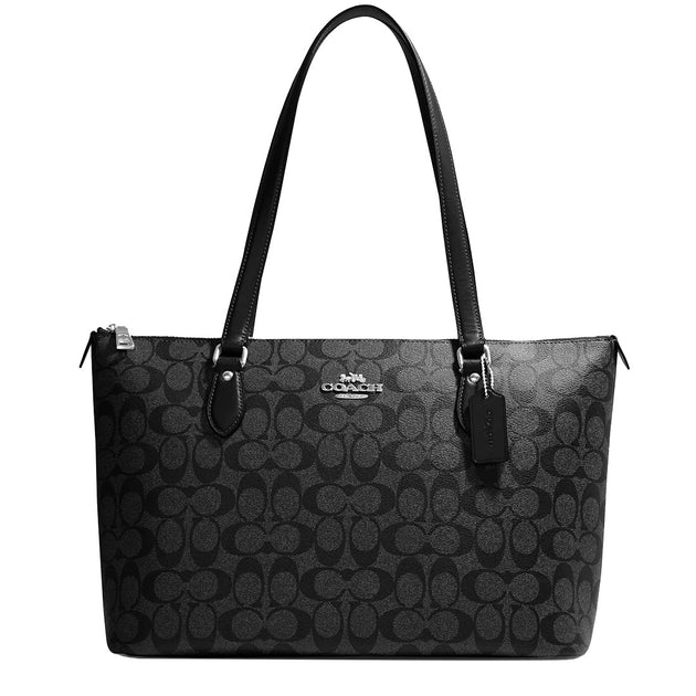 Ch504 Key Pattern Buy Coach Gallery Tote Bag In Signature Canvas in Graphite/ Black CH504 ...