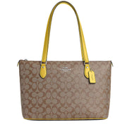 Buy Coach Gallery Tote Bag In Signature Canvas in Khaki/ Retro Yellow CH504 Online in Singapore | PinkOrchard.com