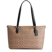 Buy Coach Gallery Tote Bag In Signature Canvas in Tan/ Black CW381 Online in Singapore | PinkOrchard.com
