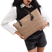 Buy Coach Gallery Tote Bag In Signature Canvas in Tan/ Black CW381 Online in Singapore | PinkOrchard.com