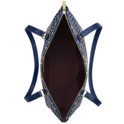 Interior View of Coach Gallery Tote Bag With Floral Print - Deep Blue Multi CBM20