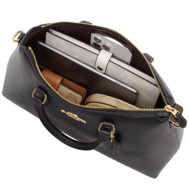 Interior View of Coach Georgia Satchel Bag - Black CR156