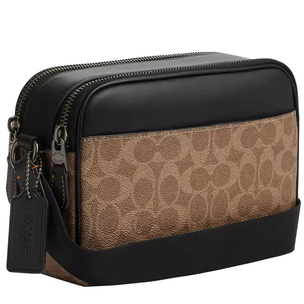 Buy Coach Graham Crossbody Bag In Signature Canvas in Tan/ Black CV921 Online in Singapore | PinkOrchard.com