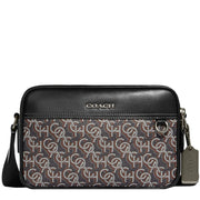 Coach Graham Crossbody Bag With Coach Monogram Print in Black CF484