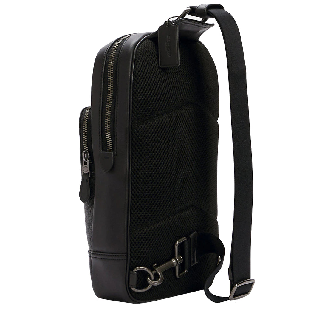 Buy Coach Graham Pack Bag In Signature Canvas in Charcoal/ Black
