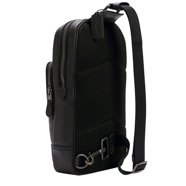 Coach Graham Pack Bag In Signature Canvas in Charcoal/ Black C2932
