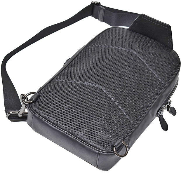 Coach Graham Pack Bag In Signature Canvas in Charcoal/ Black C2932