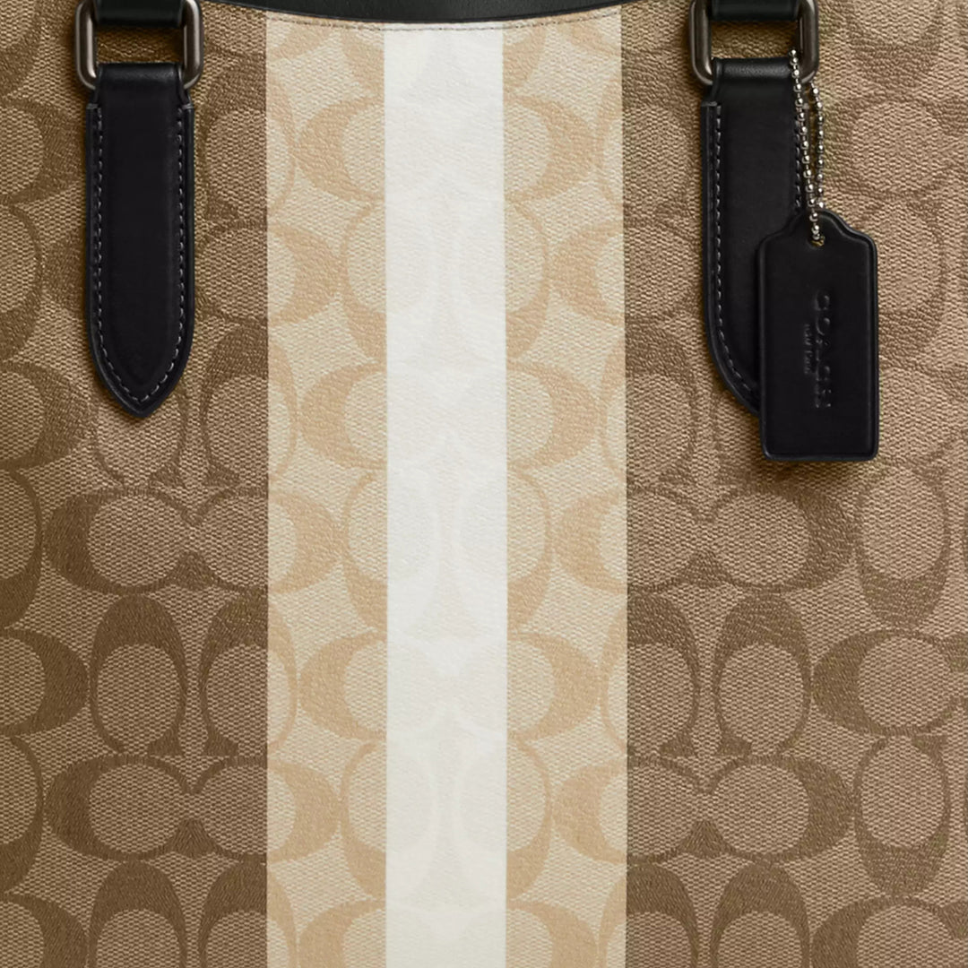 Buy Coach Graham Slim Brief Bag In Blocked Signature Canvas With