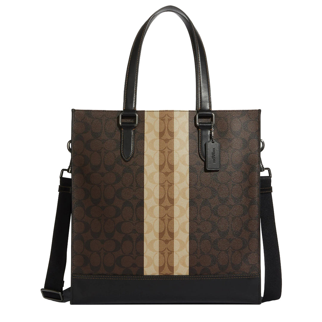 Coach Graham Structured Tote Bag in Blocked Signature Canvas with