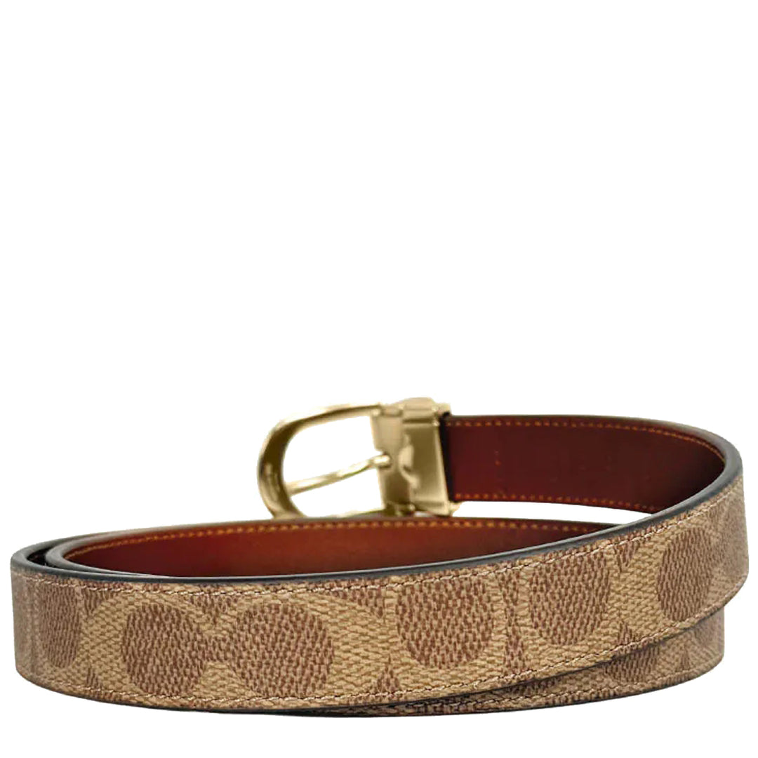 Buy Coach Harness Buckle Cut To Size Reversible Belt, 25 Mm in Tan