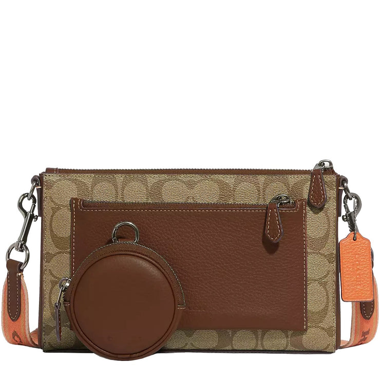 Buy Coach Holden Crossbody Bag In Colorblock Signature Canvas in Khaki/ Saddle Multi CG997 Online in Singapore | PinkOrchard.com