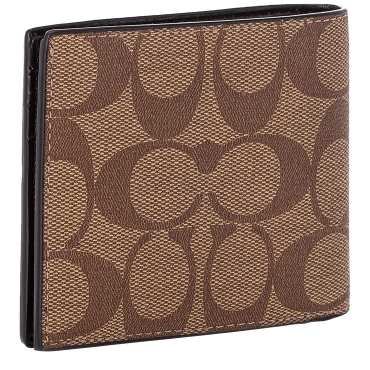 Buy Coach Id Billfold Wallet In Signature Canvas in Tan 66551 Online in Singapore | PinkOrchard.com