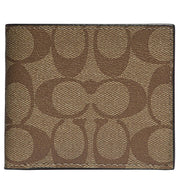 Coach id billfold wallet in signature pvc canvas tan Clearance